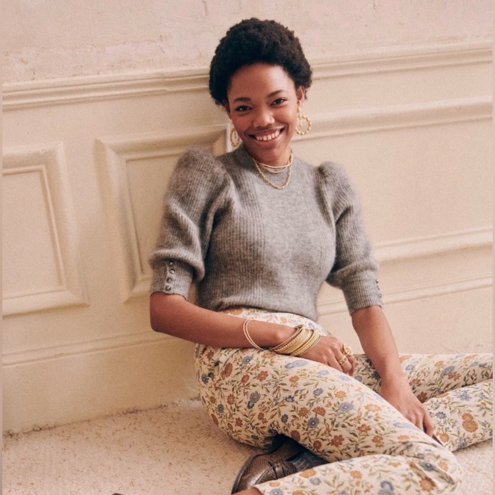 Sezane Rosalie Jumper Gris Moyen - Size S